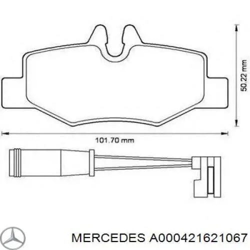Купити A000421621067 Mercedes Задні колодки