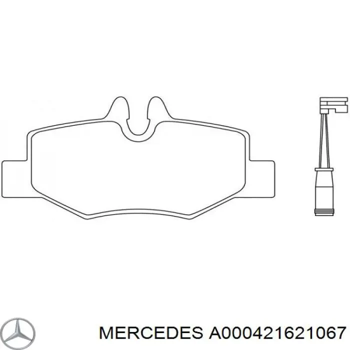 Задні гальмівні колодки Mercedes A000421621067 ціна, від 20.07 USD