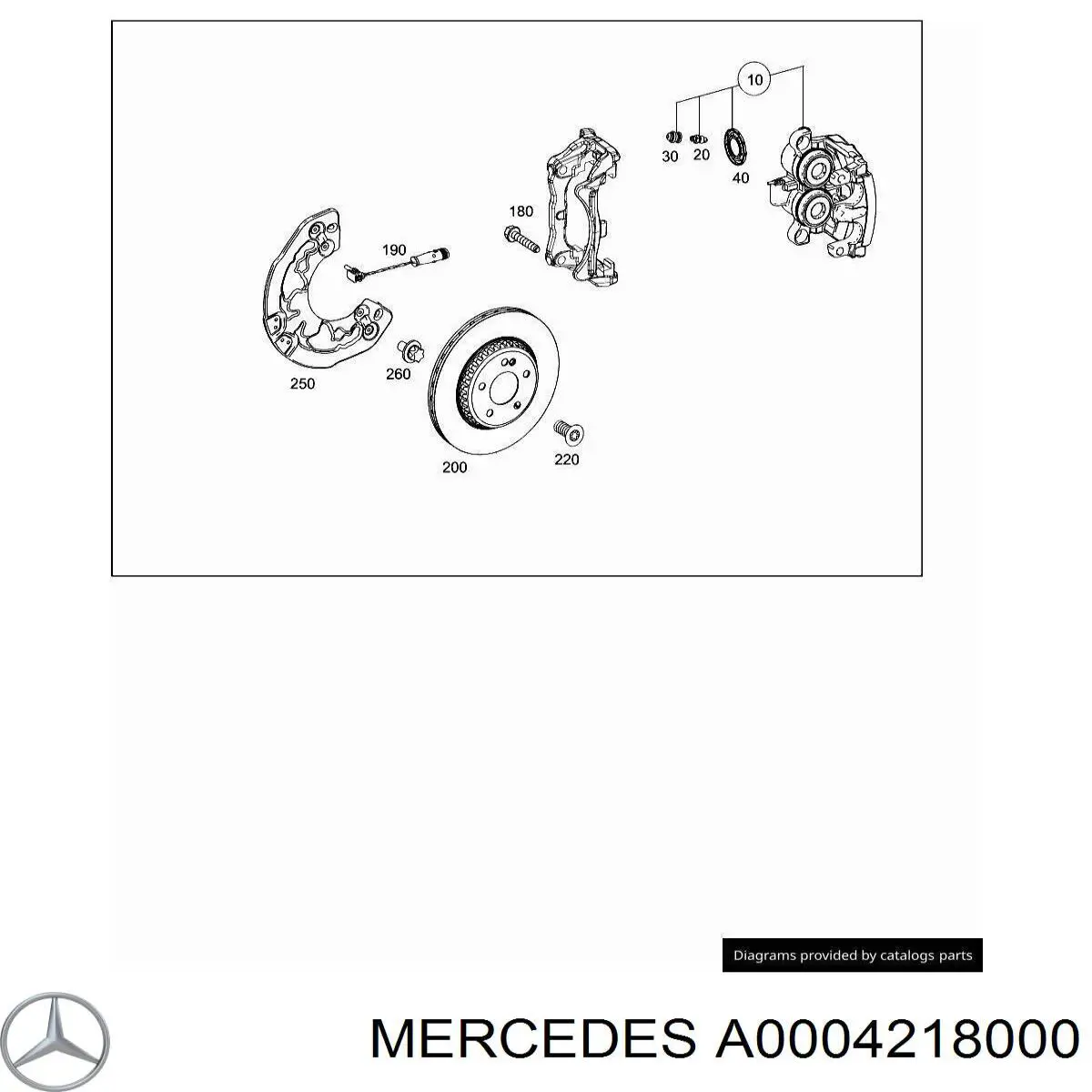 Купити A0004218000 Mercedes Ремкомплект переднього супорту