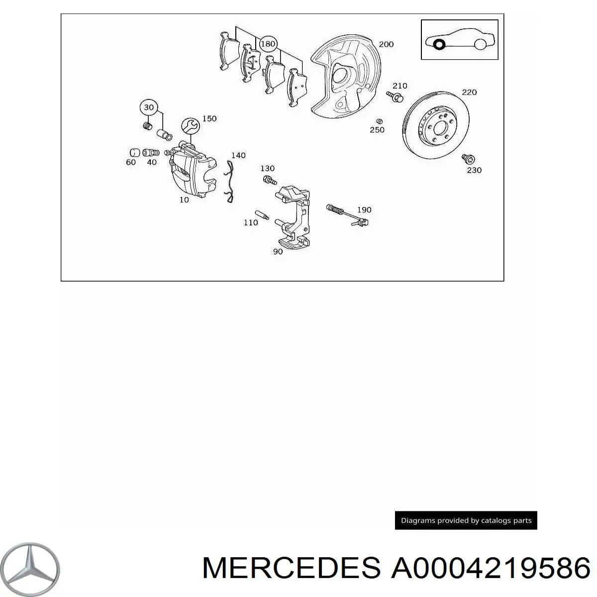 Ремкомплект переднього гальмівного циліндру Mercedes A0004219586 ціна, від 73.64 USD