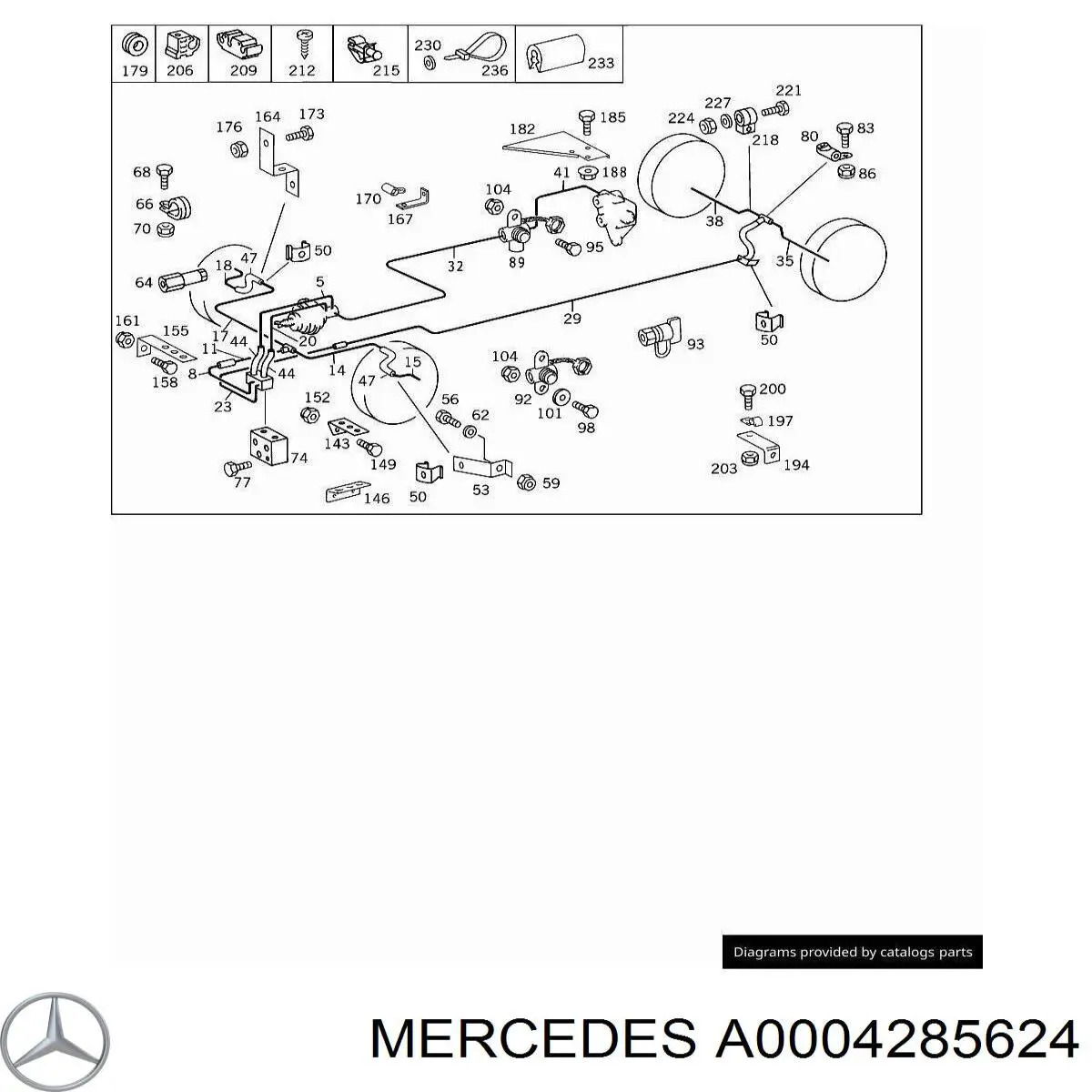 A0004284224 Mercedes Розподільник гідроприводу гальмівної системи