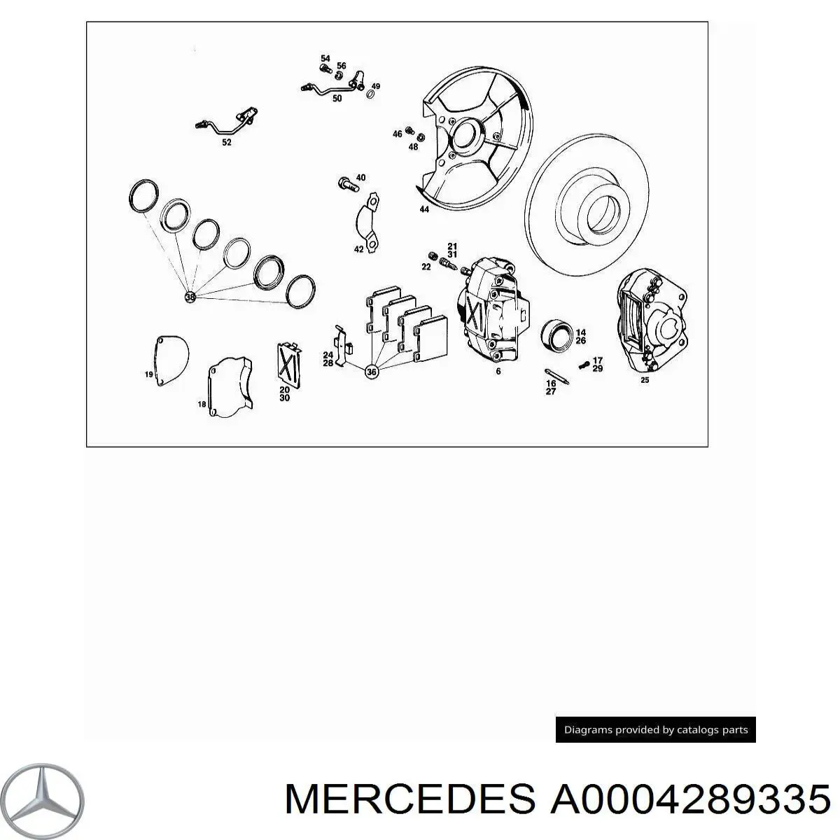 Шланг гальмівний задній Mercedes A0004289335 ціна, від 3.89 USD