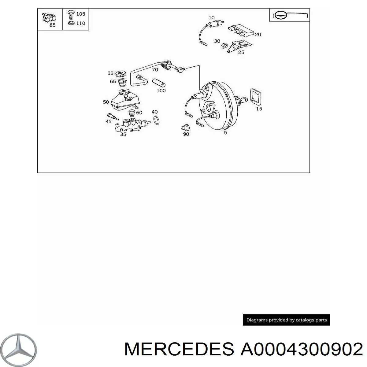 A0004300902 Mercedes Бачок головного гальмівного циліндру