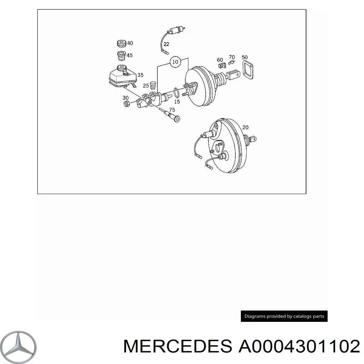 A0004301102 Mercedes Бачок головного гальмівного циліндру