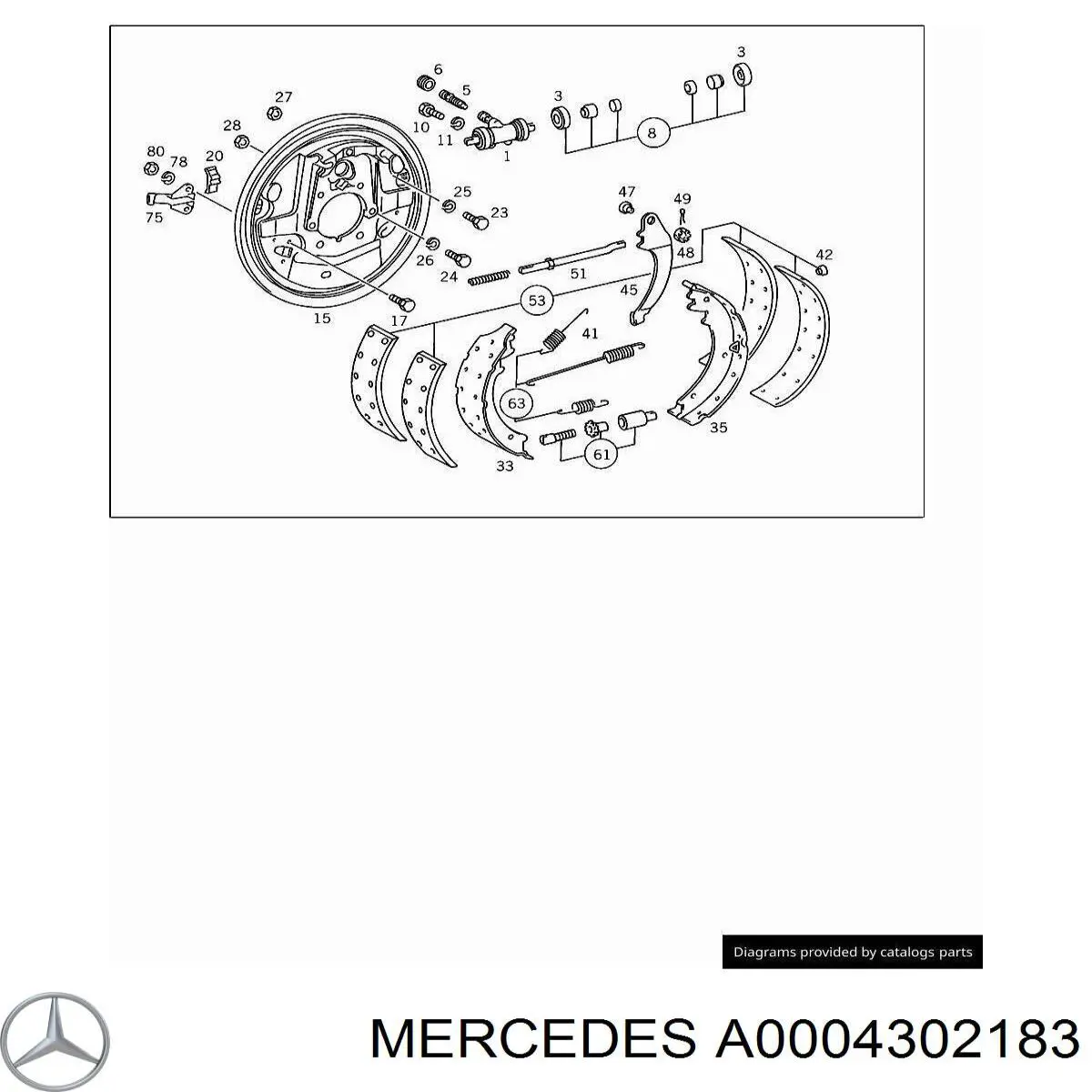 A0004302183 Mercedes Ремкомплект головного гальмівного циліндру