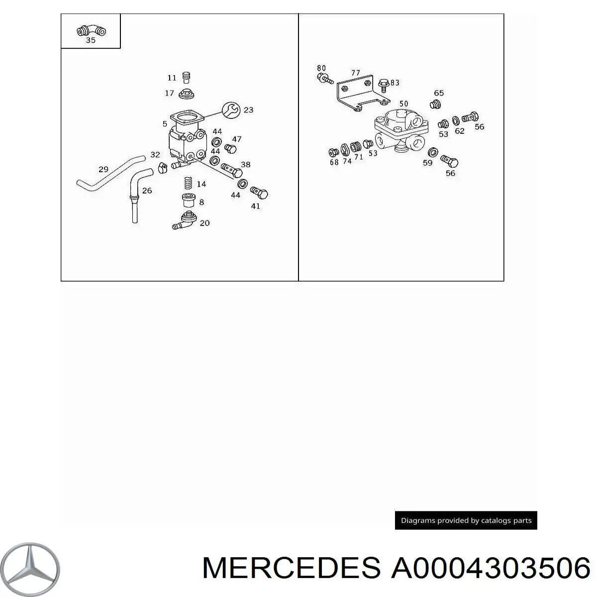 A0004303506 Mercedes Ремкомплект регулятора тиску гальм (регулятора гальмівних сил)