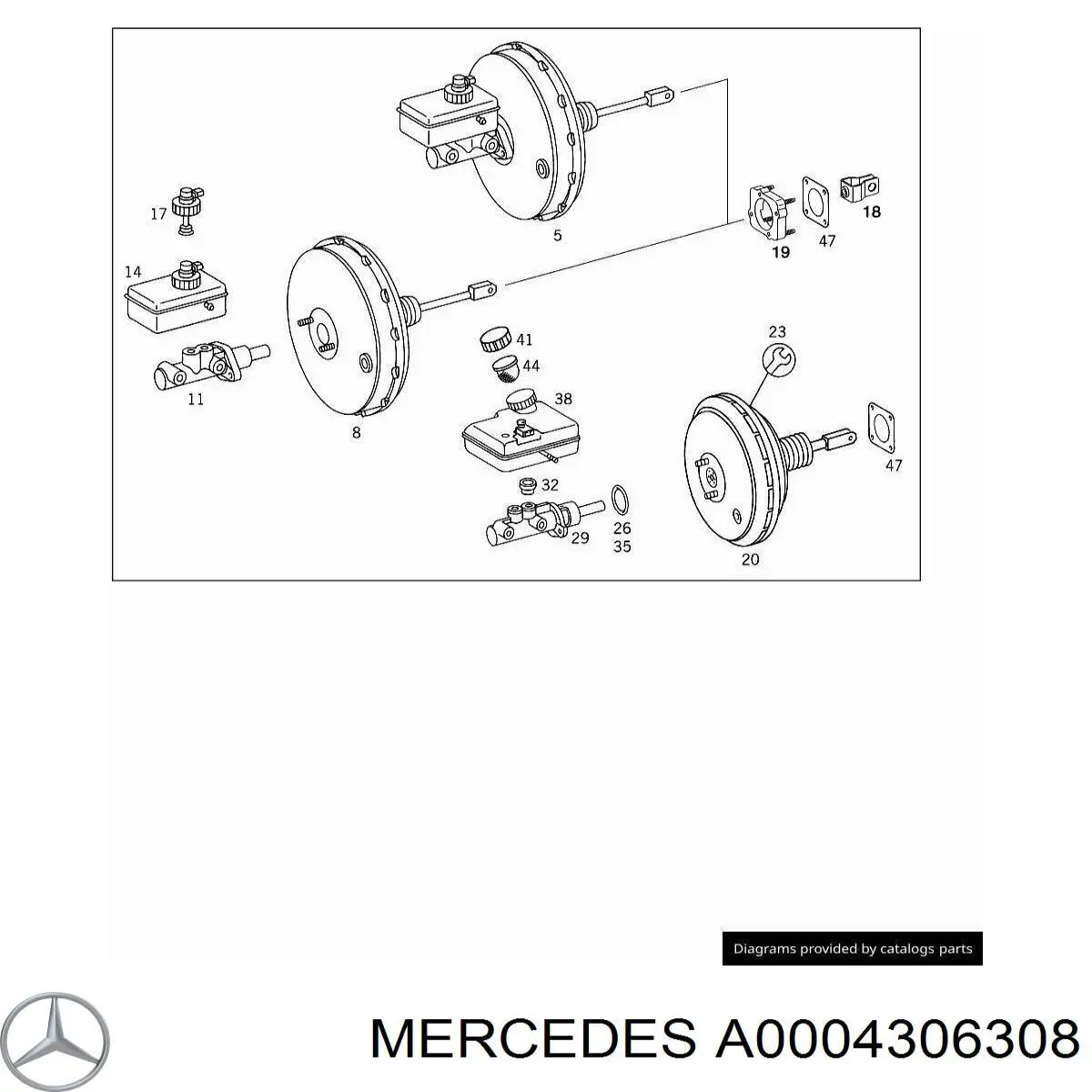  Mercedes A0004306308 ціна, від 15.20 USD