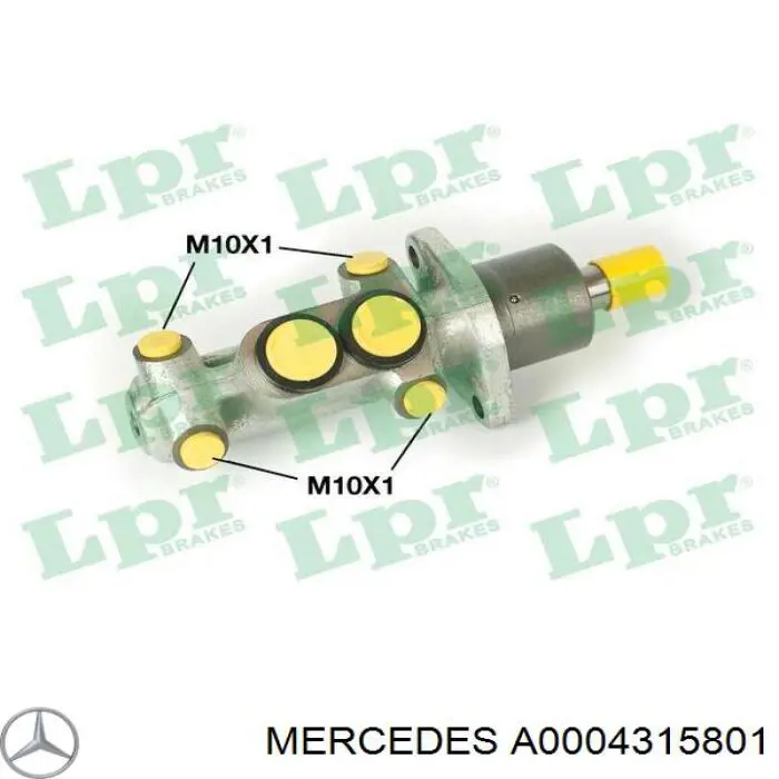 A0004315801 Mercedes Циліндр гальмівний, головний