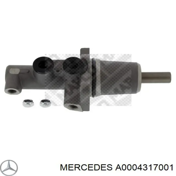 Циліндр головний гальма (Гідротормоз) Mercedes A0004317001 ціна, від 61.29 USD