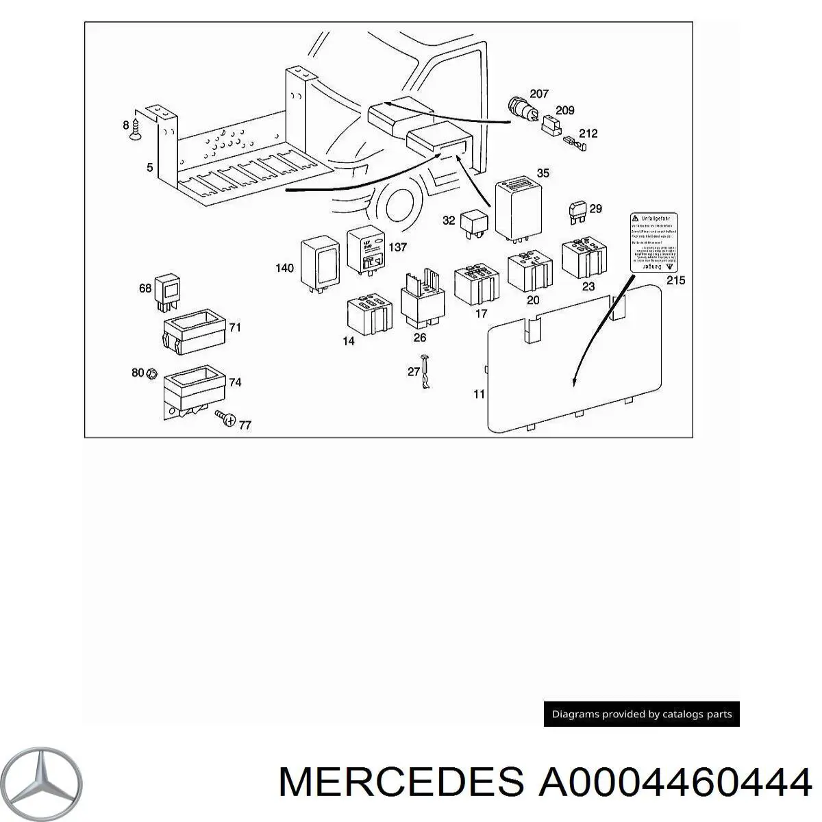 Купити A0004460444 Mercedes 