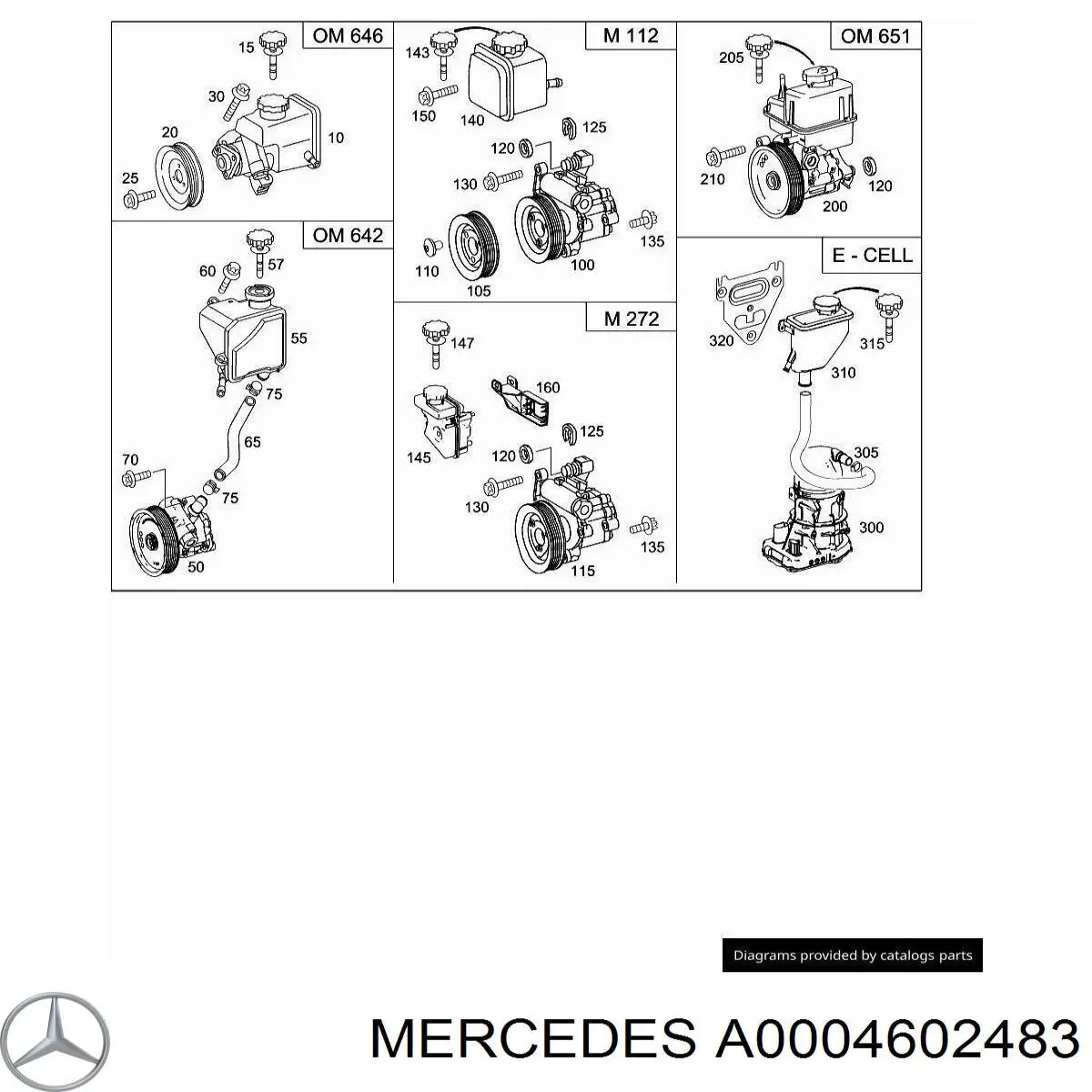 Бак масляний Mercedes A0004602483 ціна, від 27.88 USD