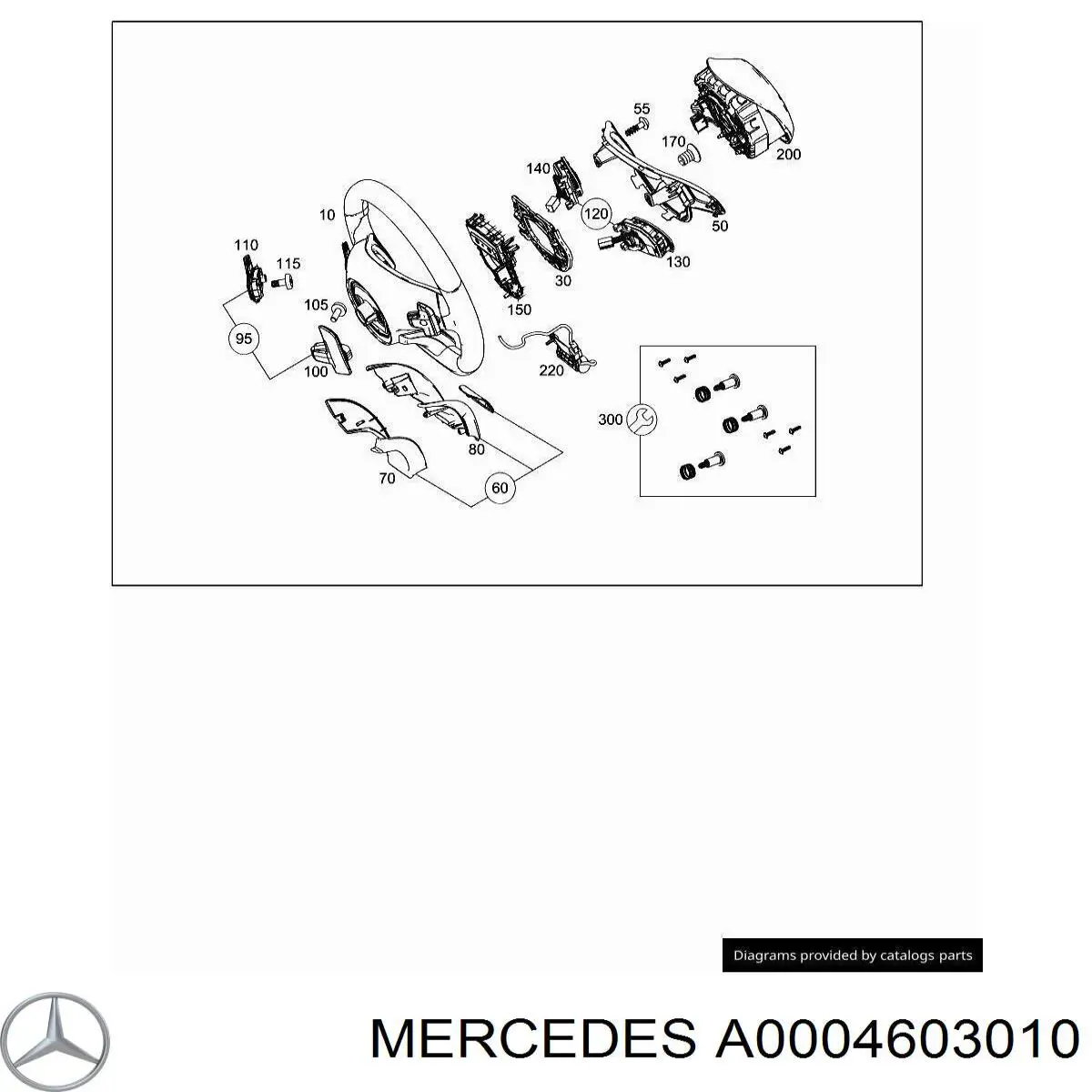 A0004603010 Mercedes Кріпильна пластина рульового колеса