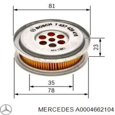 Фільтр гідропідсилювача Mercedes A0004662104 ціна, від 7.34 USD