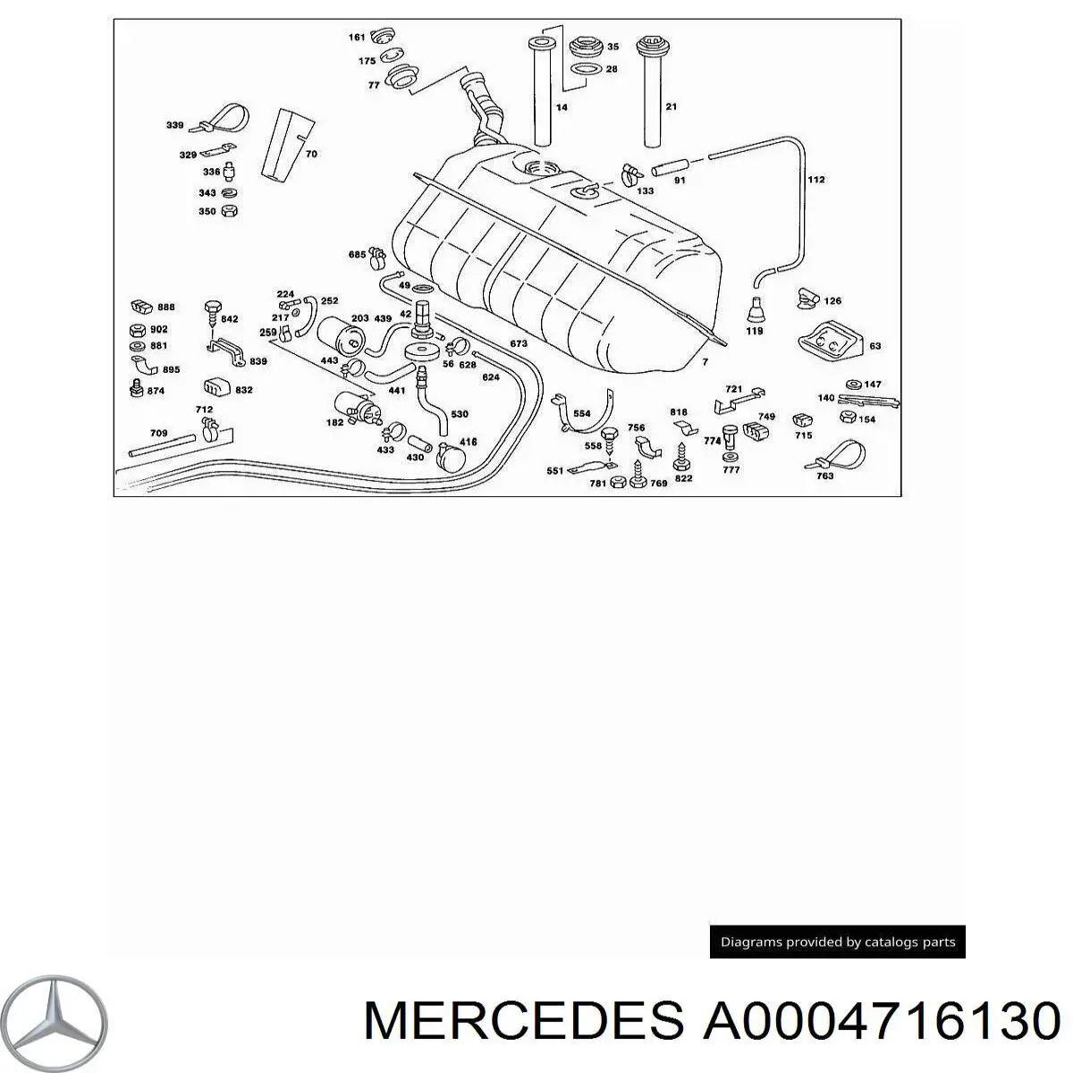 A0004716130 Mercedes Кришка / пробка бензобака