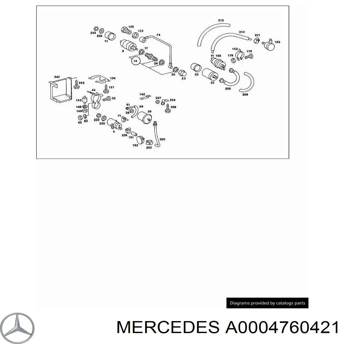 Купити A0004760421 Mercedes Гідроакумулятор системи живлення