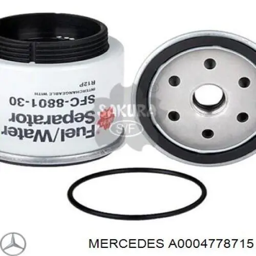 Фільтр тонкого очищення палива Mercedes A0004778715 ціна, від 46.71 USD