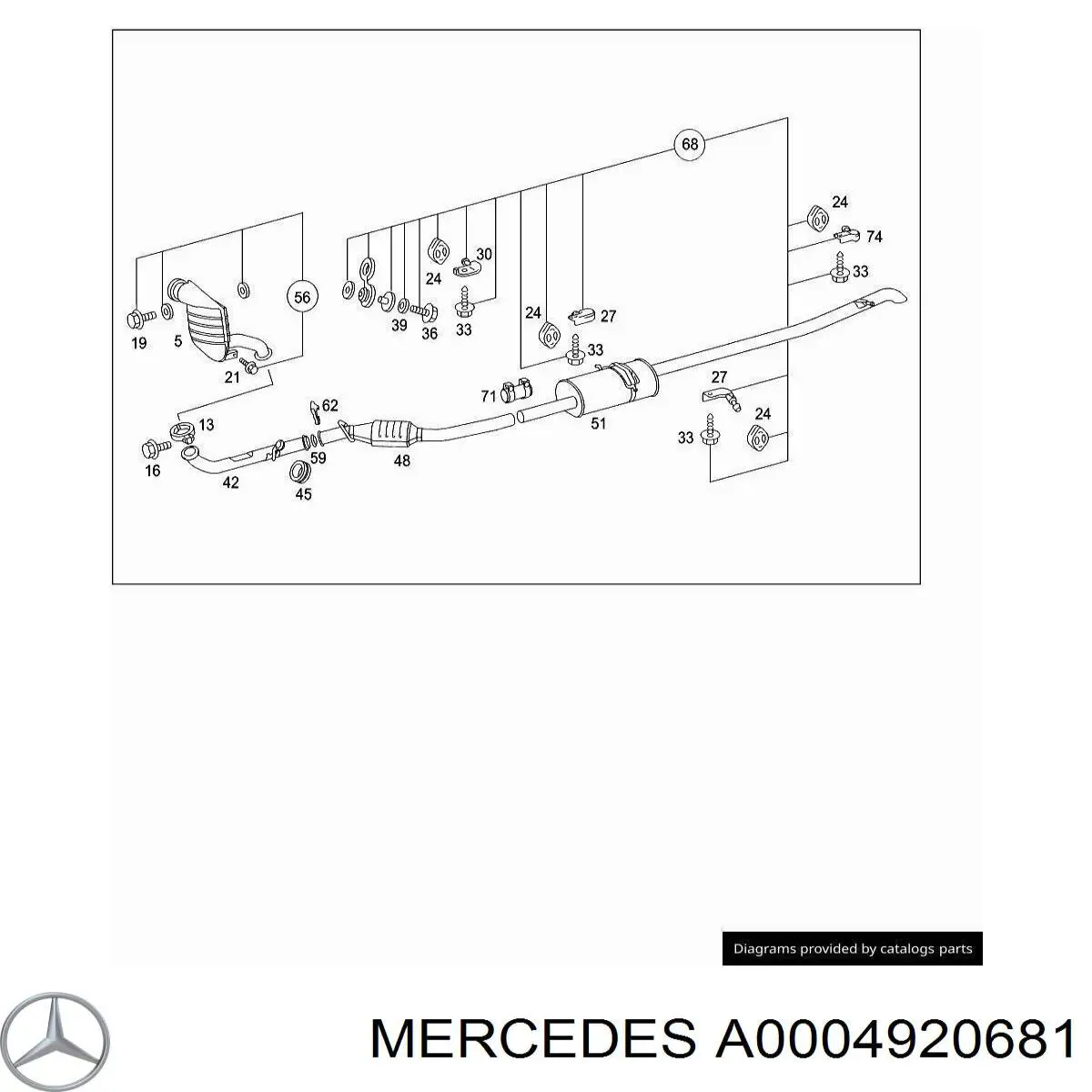 A0004920681 Mercedes Прокладка штанів