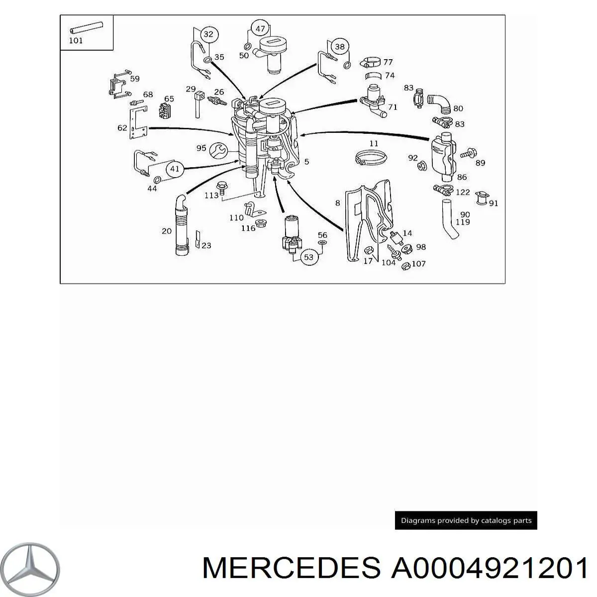  Mercedes A0004921201 ціна, від 25.33 USD