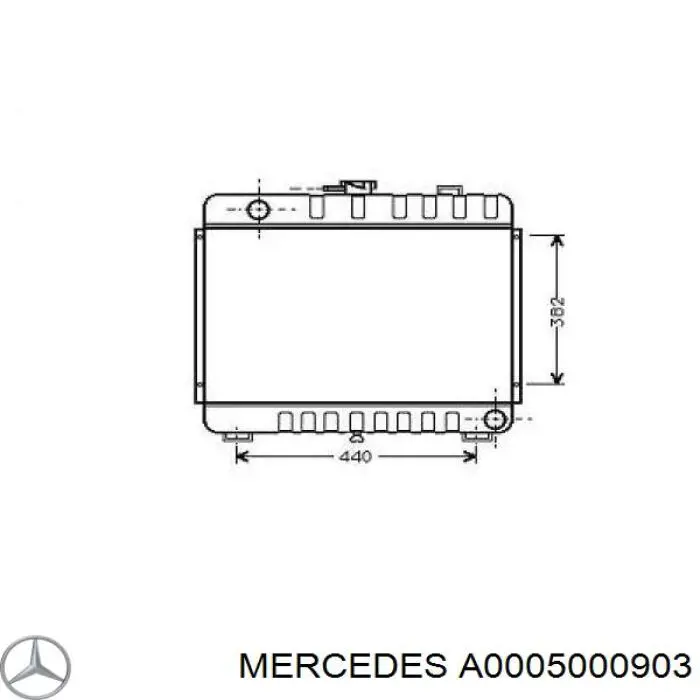 A0005000903 Mercedes Радіатор охолодження двигуна