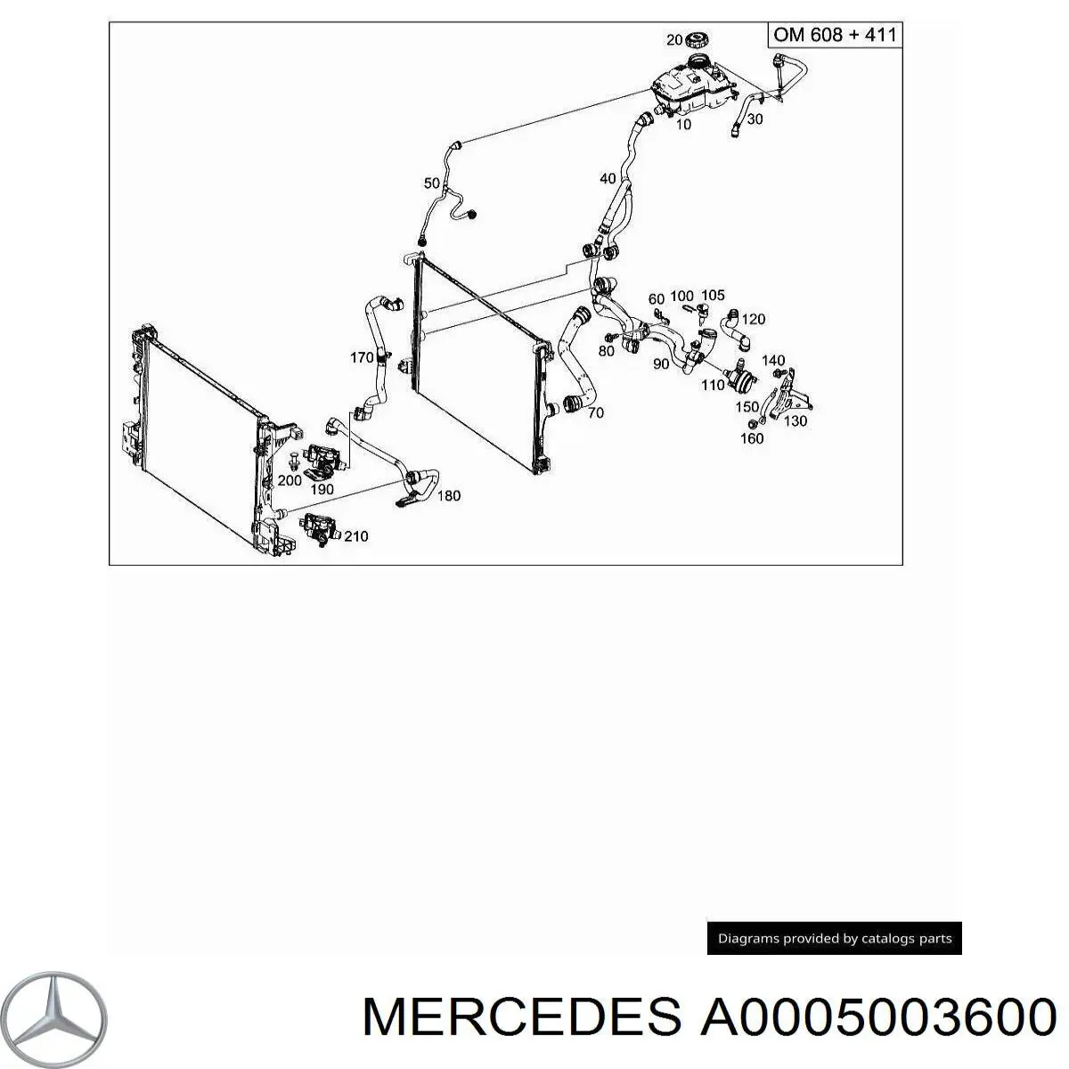 Водяний насос охолодження електричний додатковий Mercedes A0005003600 ціна, від 99.84 USD