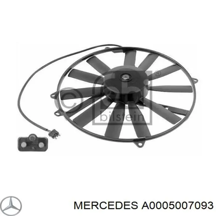 Купити A0005007093 Mercedes Електровентилятор охолодження в зборі (двигун + крильчатка)