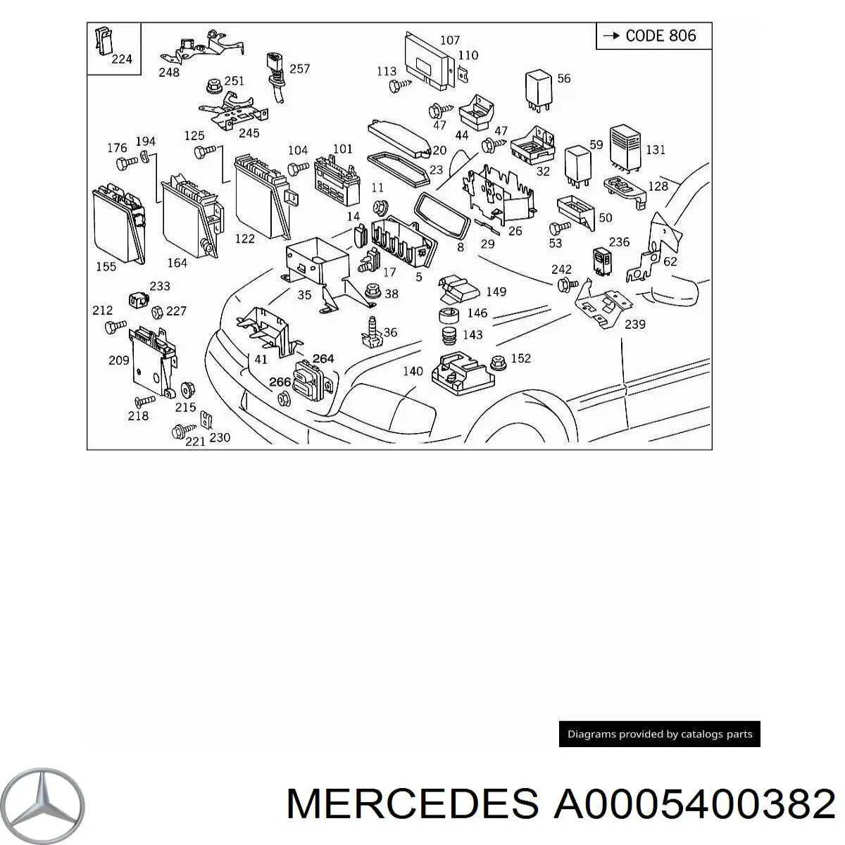  Mercedes A0005400382 ціна, від 3.39 USD