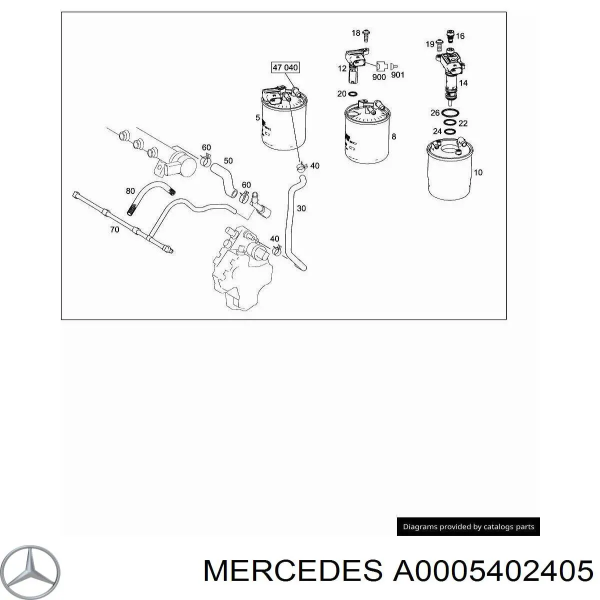 Пін (наконечник) дроту A0085456326 Mercedes