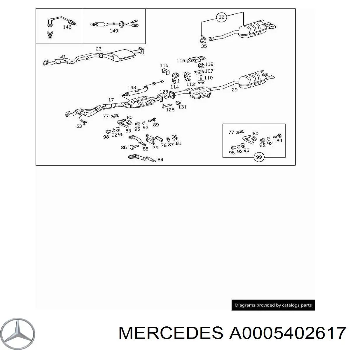 A0005402617 Mercedes Лямбда-зонд, датчик кисню після каталізатора