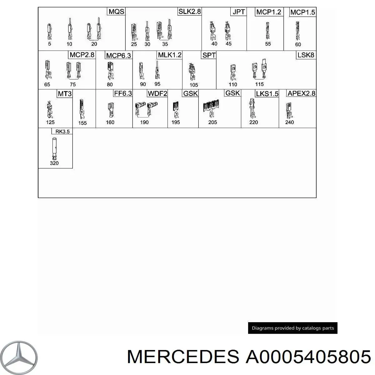  Mercedes A0005405805 ціна, від 12.67 USD