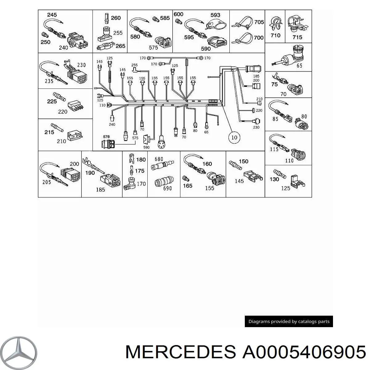 A0005406905 Mercedes Електропроводка моторного віддсіка