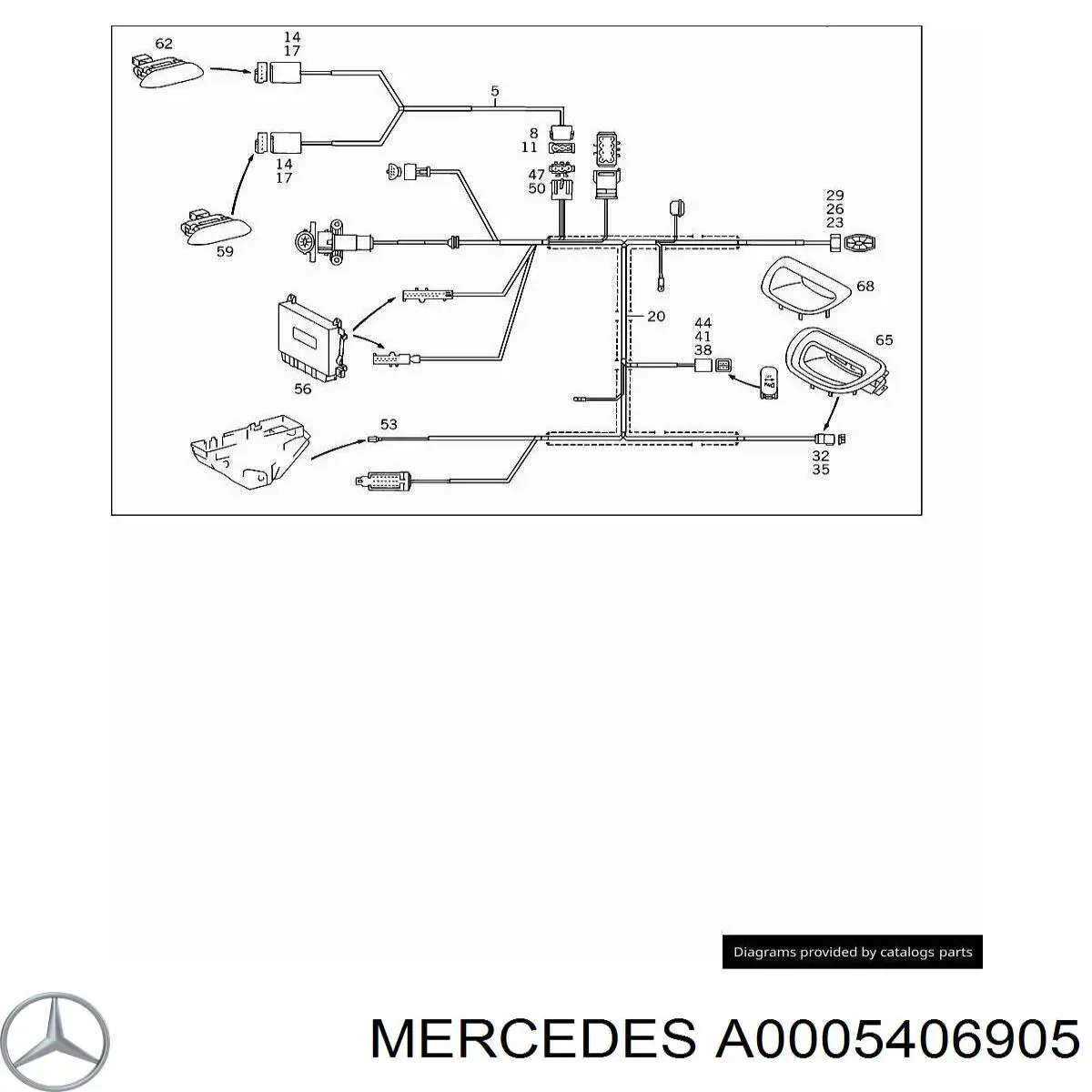 Купити A0005406905 Mercedes Джгут проводів моторного відсіку