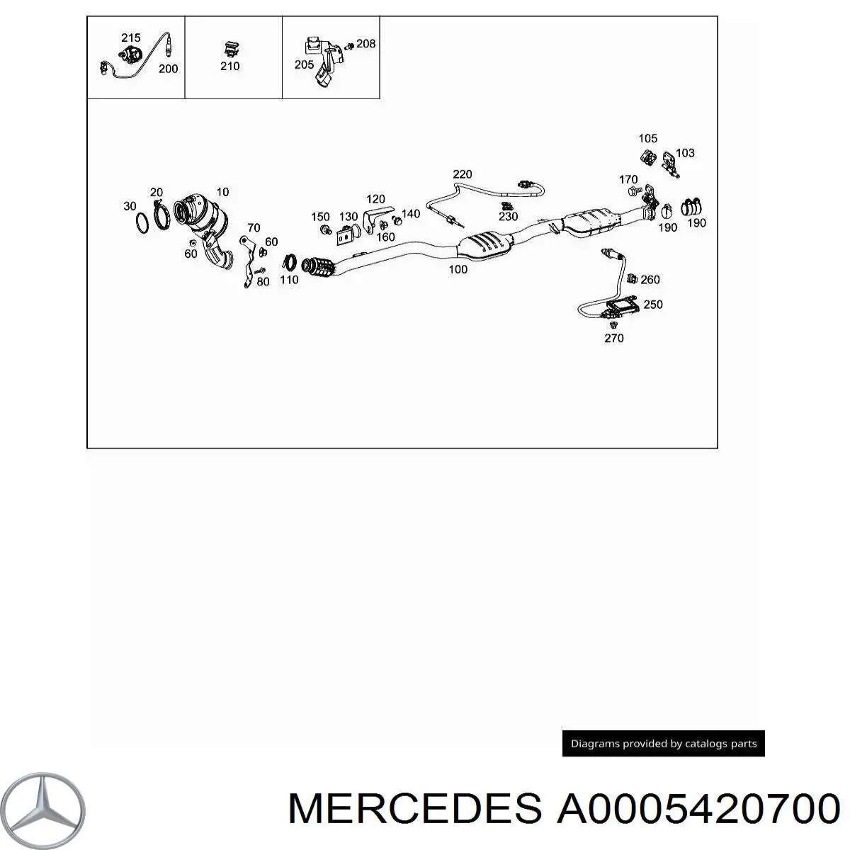 A0005420700 Mercedes лямбдазонд, датчик кисню до каталізатора