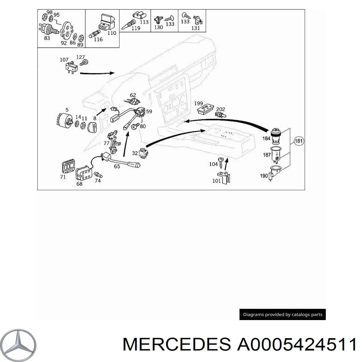 A0005424511 Mercedes пульт управління автономного обігрівача