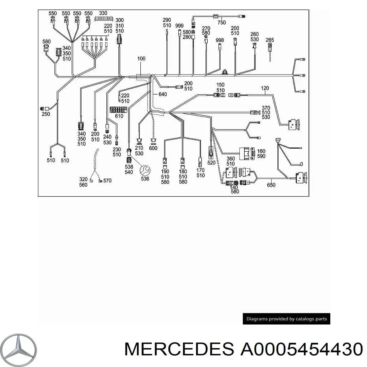 A0005454430 Mercedes Щиток приладів додатковий