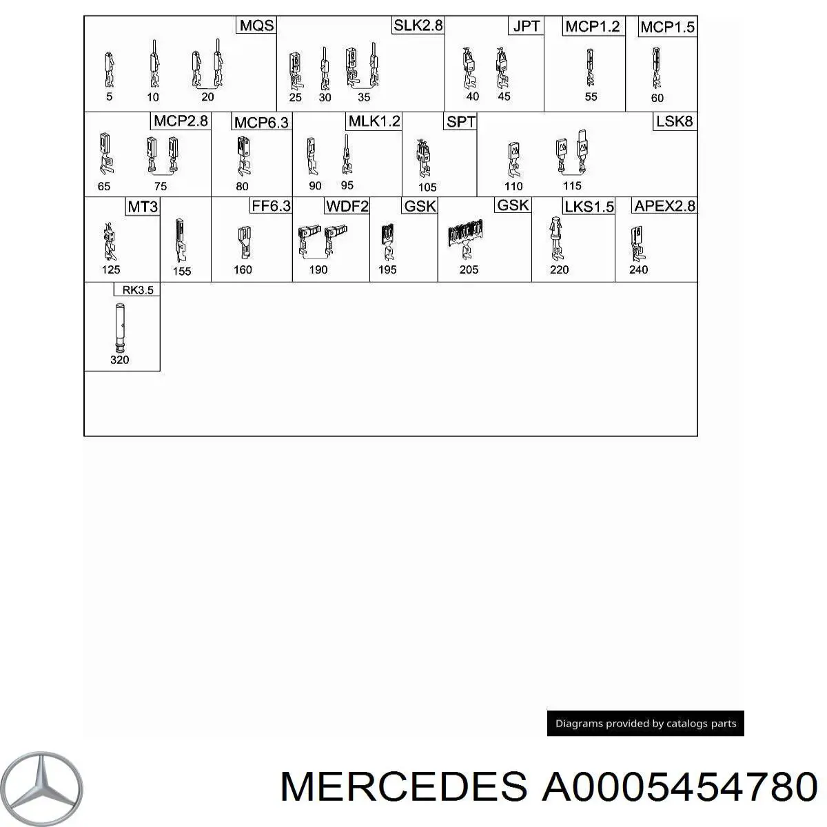  Mercedes A0005454780 ціна, від 0.26 USD