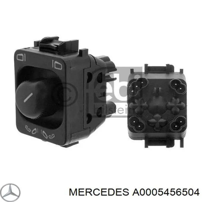 Купити A0005456504 Mercedes Перемикач світла фар, на "торпеді"