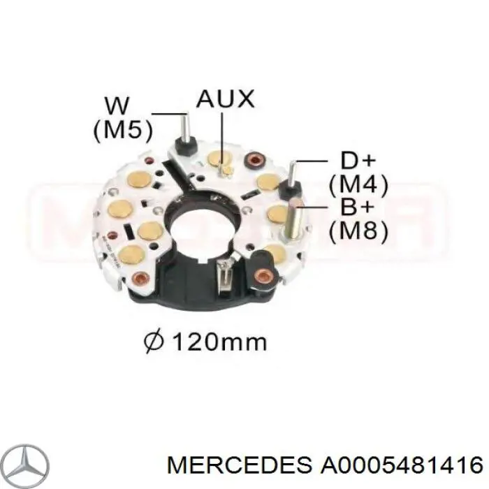A0005481416 Mercedes міст доданий генератора