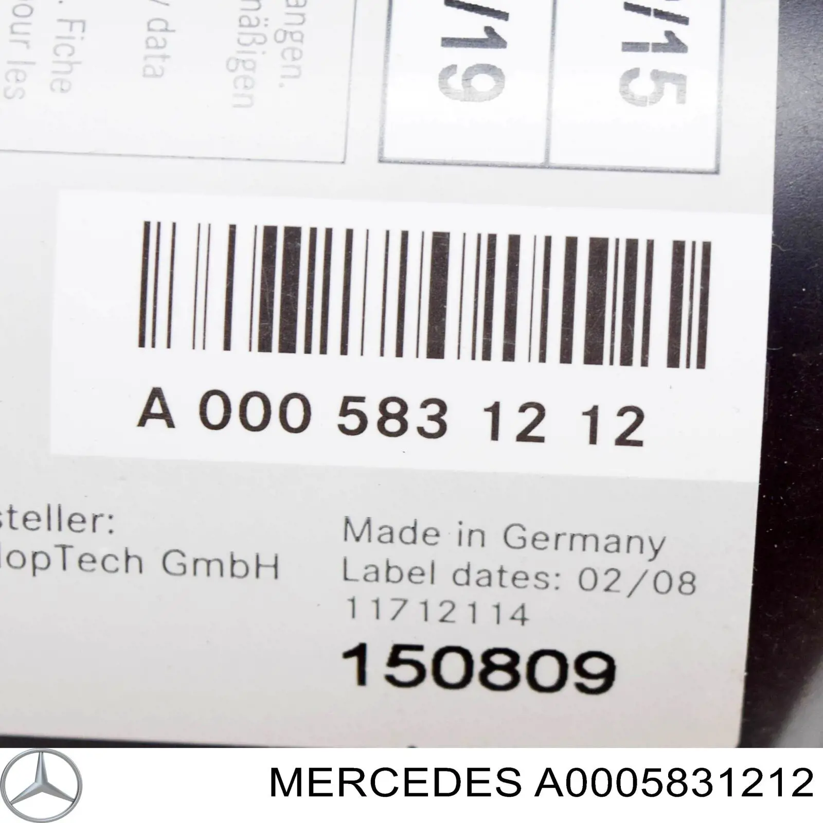 A0005831212 Mercedes 