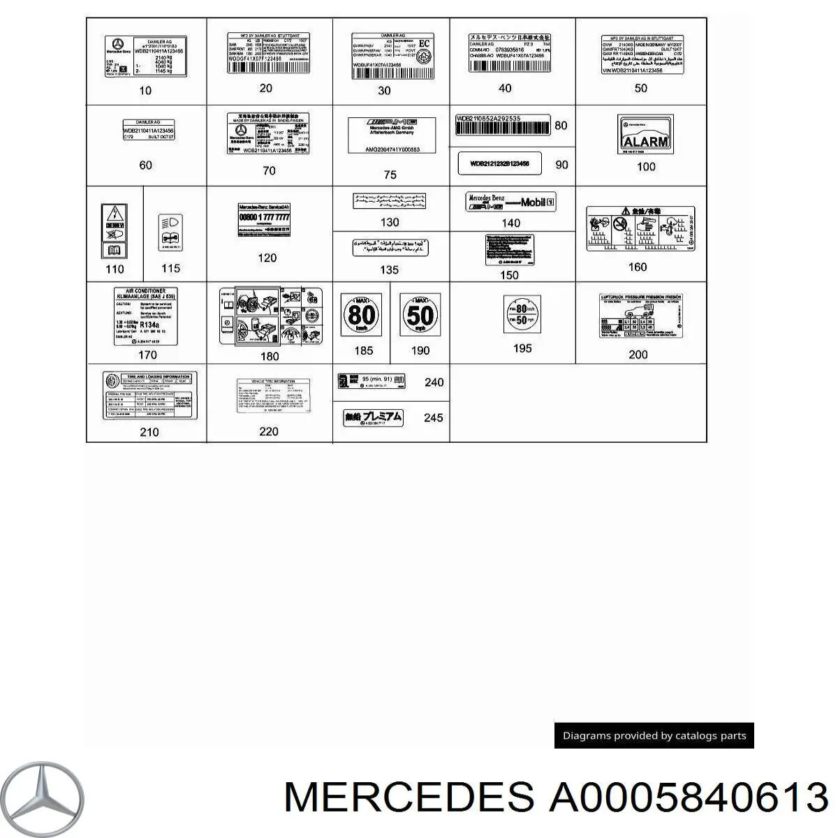 A0005840613 Mercedes 