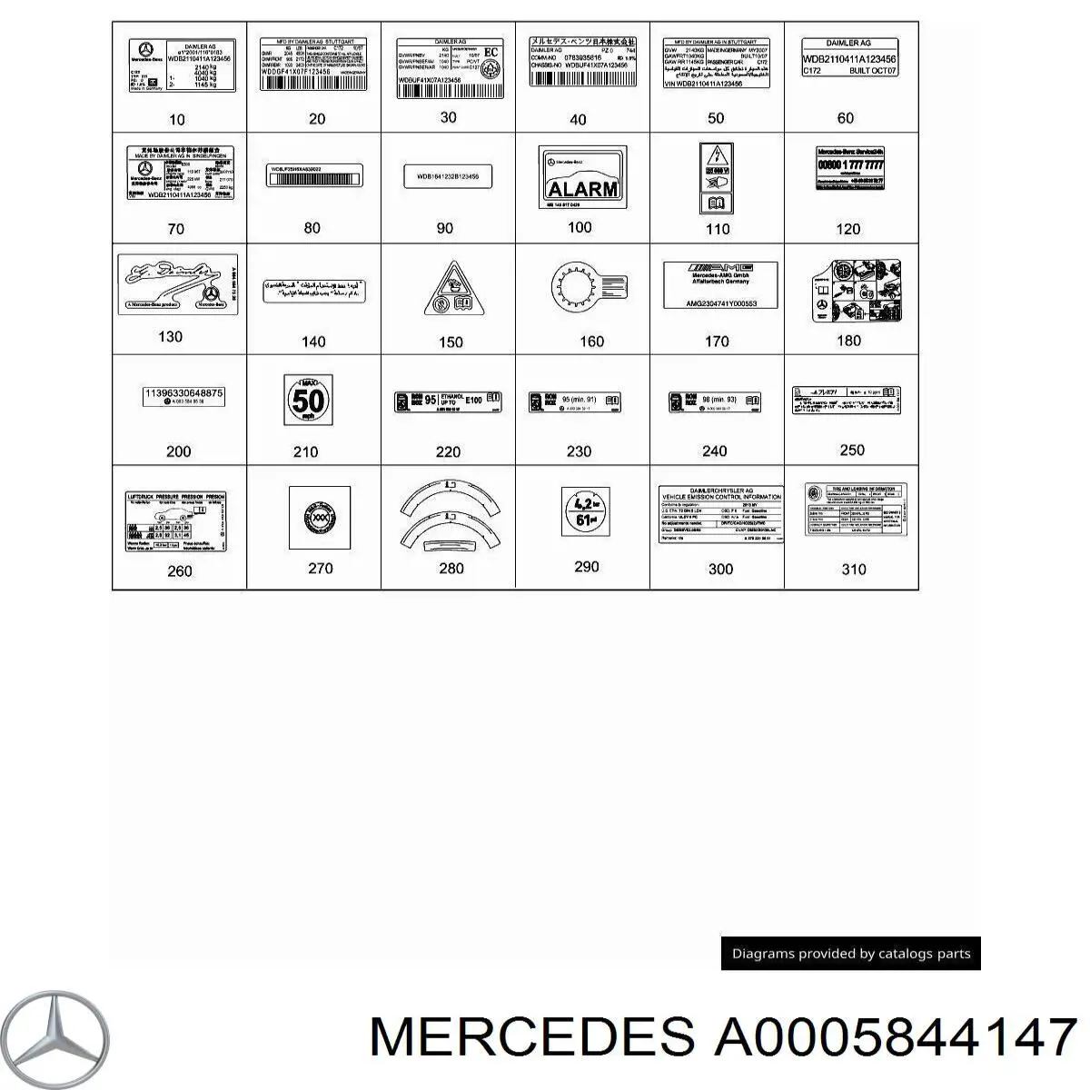  Mercedes A0005844147 ціна, від  USD