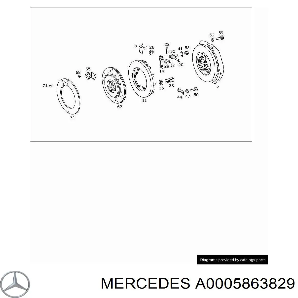 A0005863829 Mercedes Ремкомплект робочого циліндру зчеплення