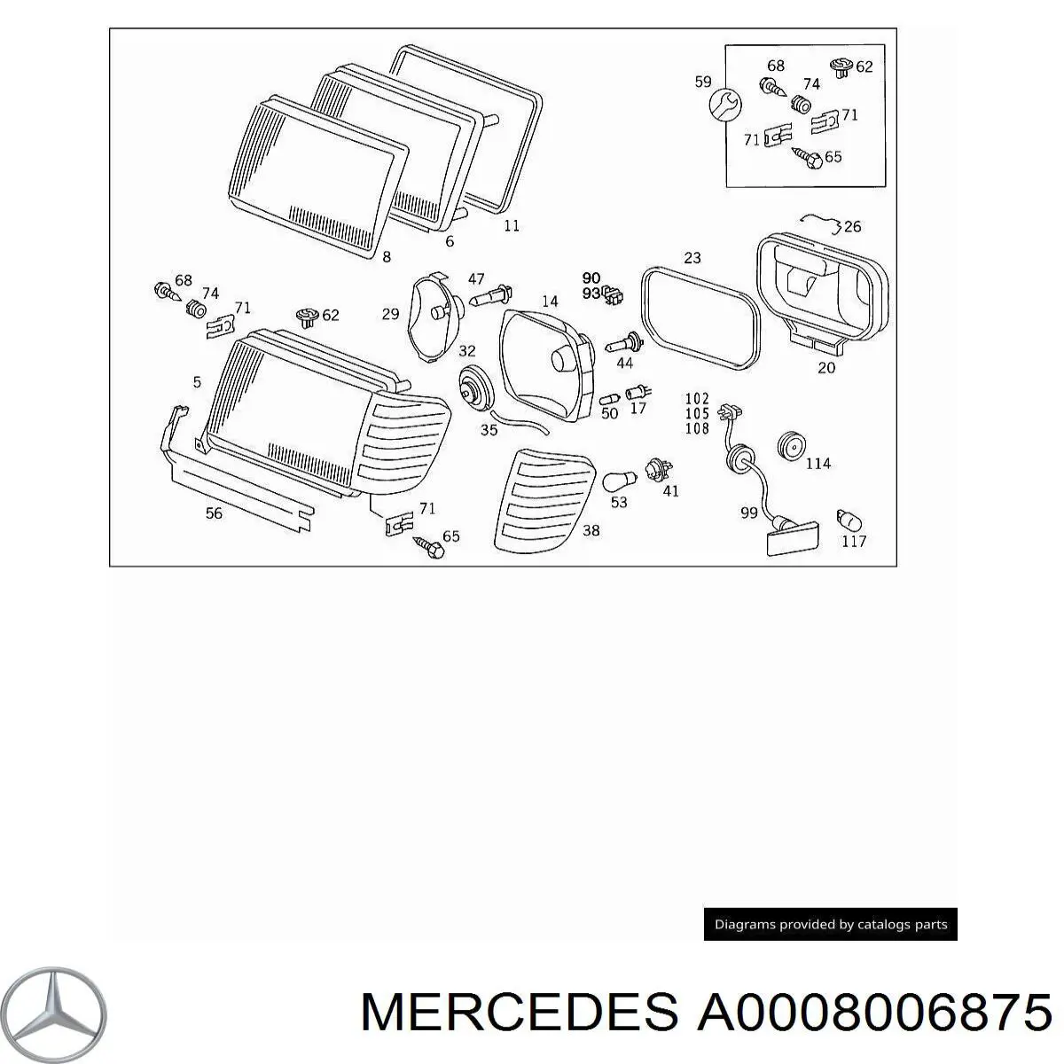  Mercedes A0008006875 ціна, від 7.56 USD