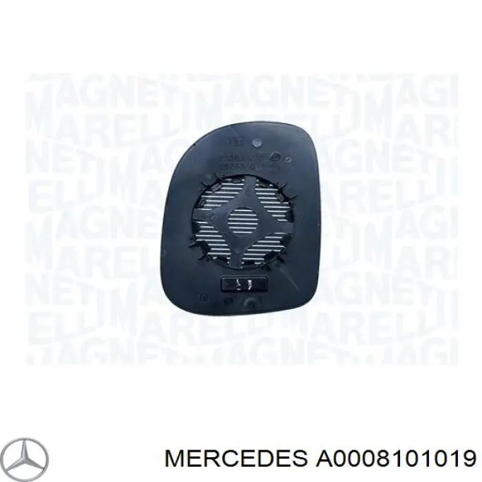 A0008101019 Mercedes дзеркальний елемент дзеркала заднього виду, правого