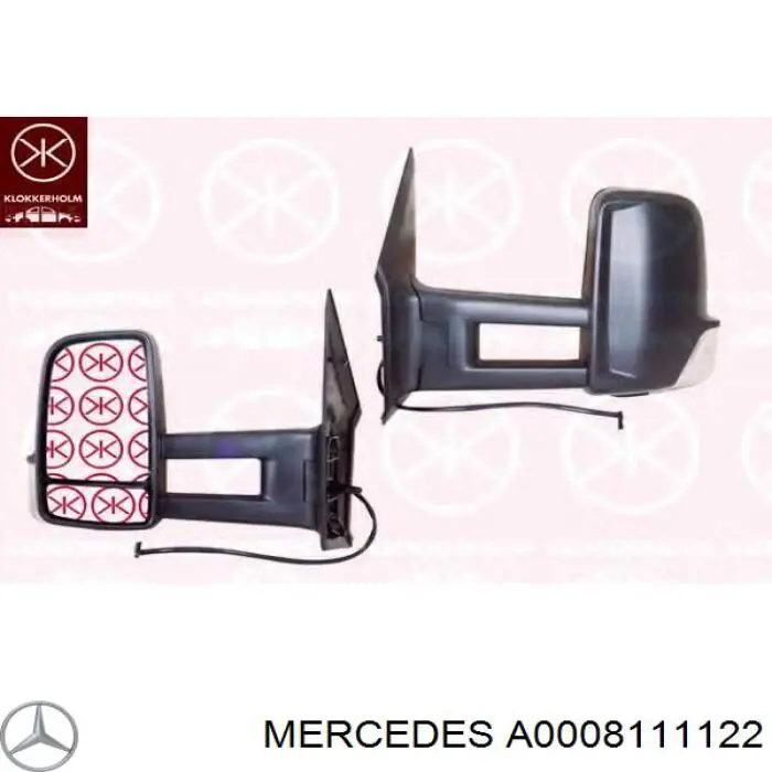 Купити A0008111122 Mercedes Накладка/кришка дзеркала заднього виду, права