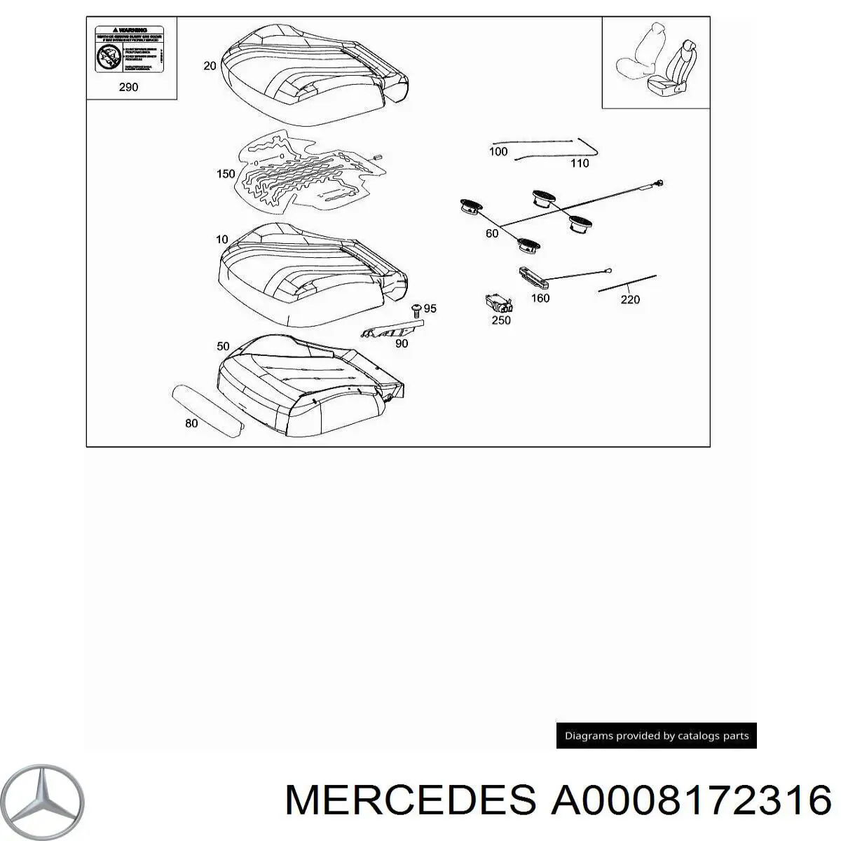  Mercedes A0008172316 ціна, від 76.16 USD