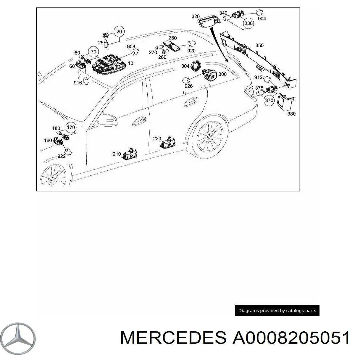  Mercedes A0008205051 ціна, від 11.19 USD
