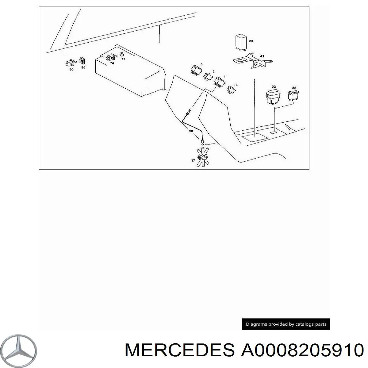  Mercedes A0008205910 ціна, від 6.33 USD