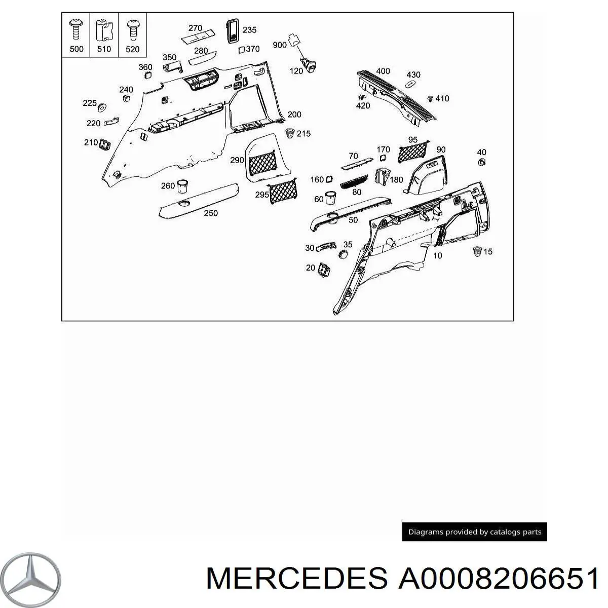  Mercedes A0008206651 ціна, від 12.67 USD