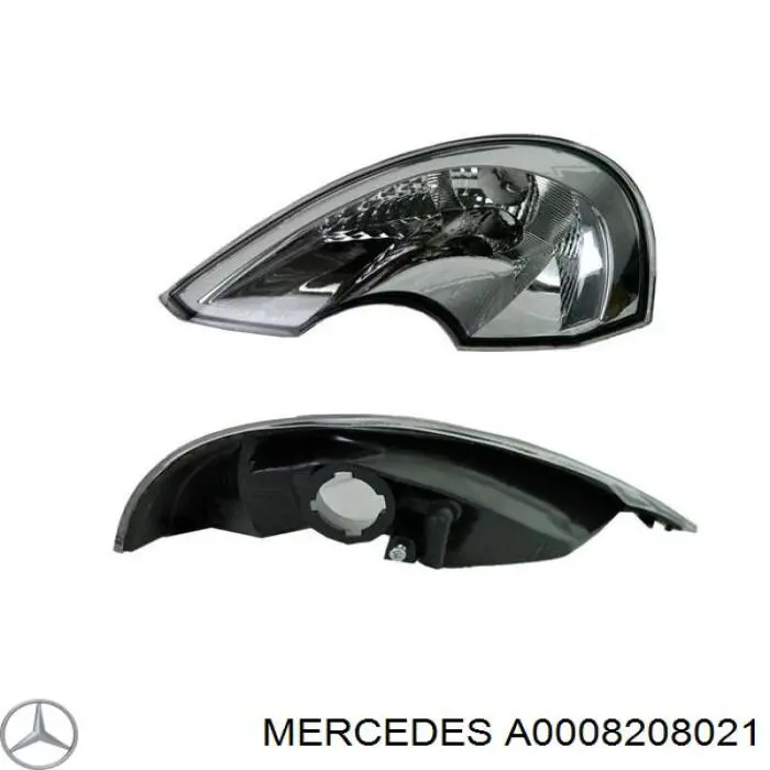 Повторювач повороту на крилі, правий Mercedes A0008208021 ціна, від 11.02 USD