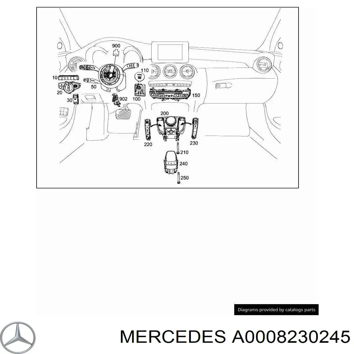  Mercedes A000823024564 ціна, від 4.87 USD